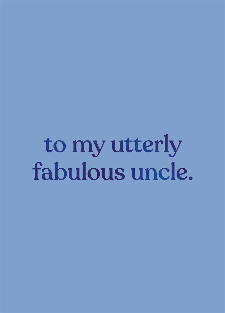 Fabulous Uncle Card