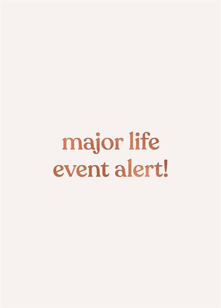 Major Life Event Card