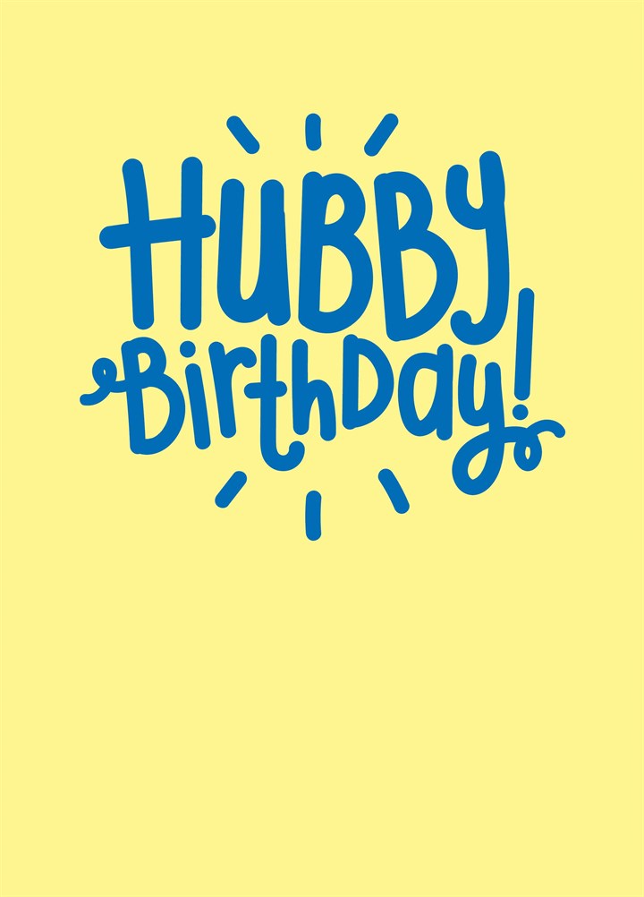Hubby Birthday Card