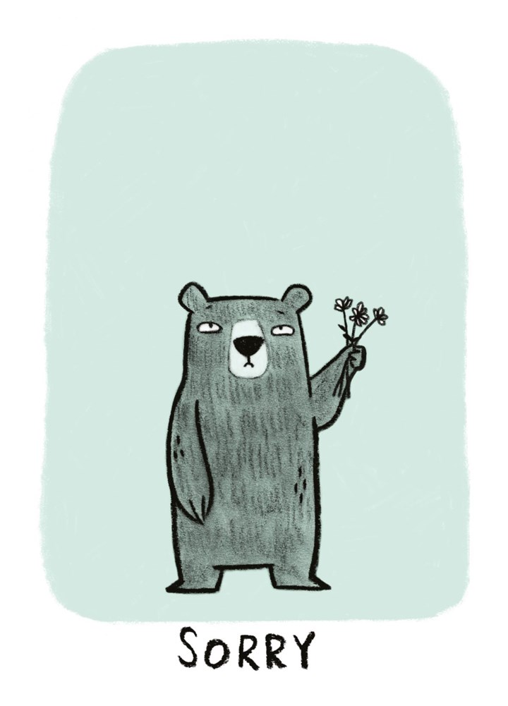 Sorry Little Bear Card