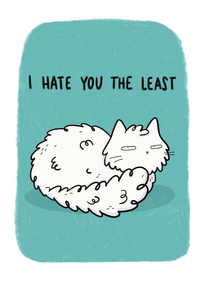 Grumpy Cat I Hate You The Least Card
