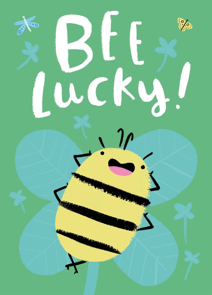 Bee Lucky Good Luck Card