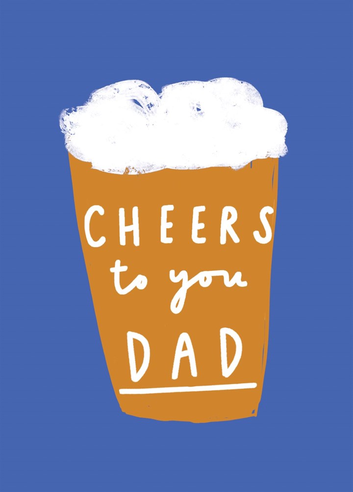 Cheers Pint Glass Father's Day Card