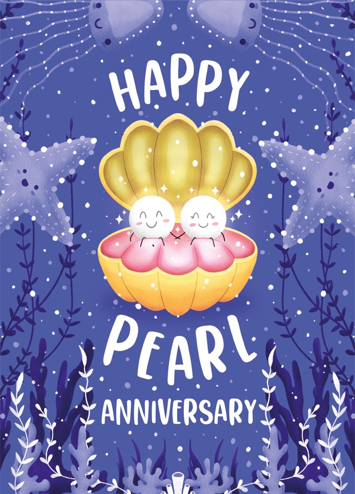Pearl Oyster 30th Anniversary Card
