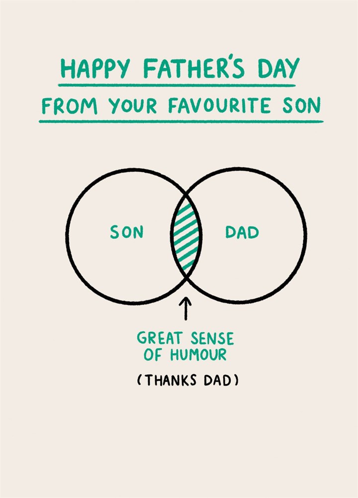 Son Venn Diagram Father's Day Card
