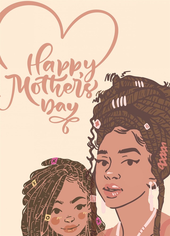 Mother And Daughter Mother's Day Card
