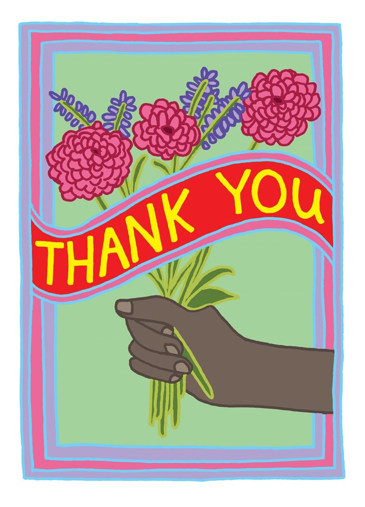 Bunch Of Flowers Thank You Card
