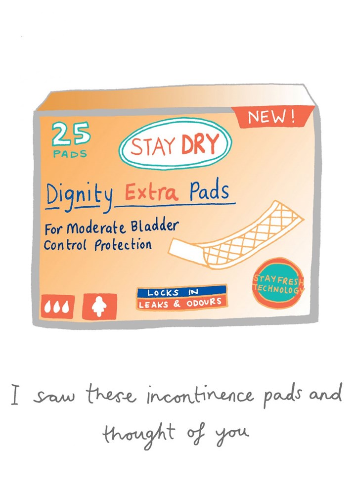 Incontinence Pads For Women Card