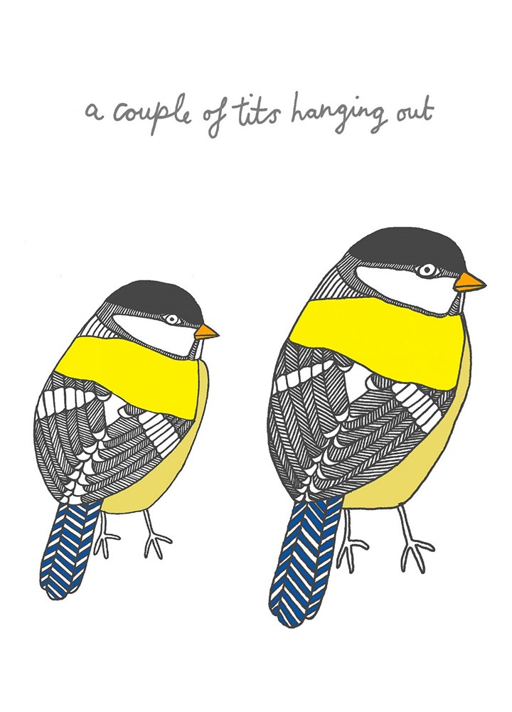 A Couple Of Tits Hanging Out Card