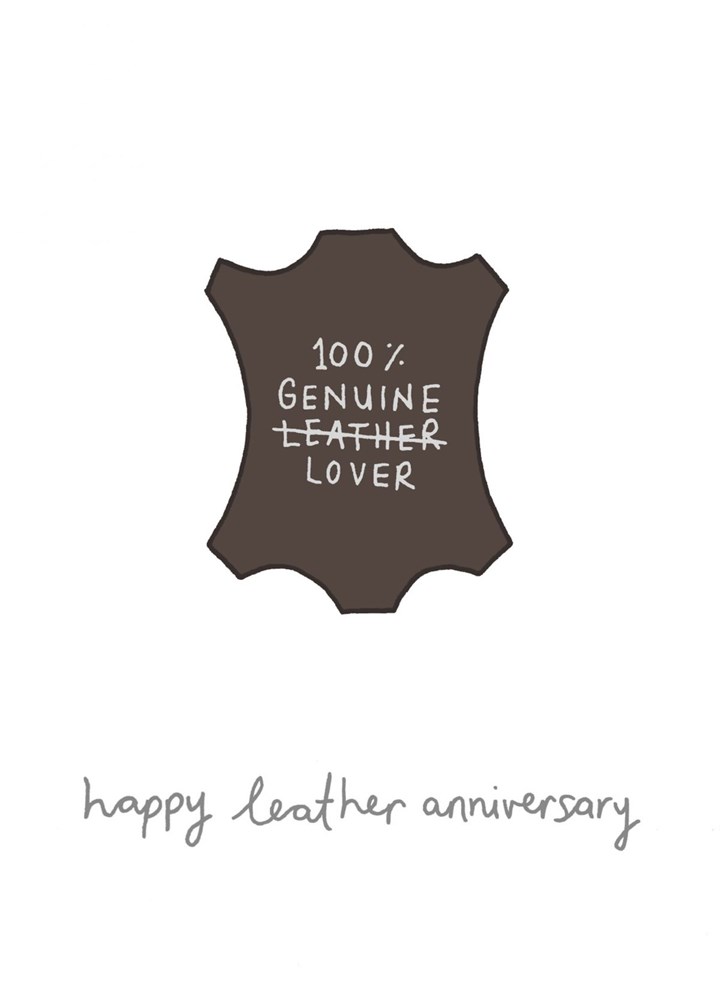 Leather Anniversary Card
