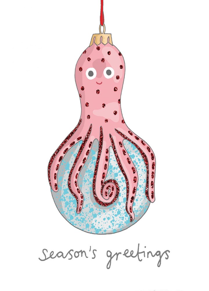 Christmas Octopus Card