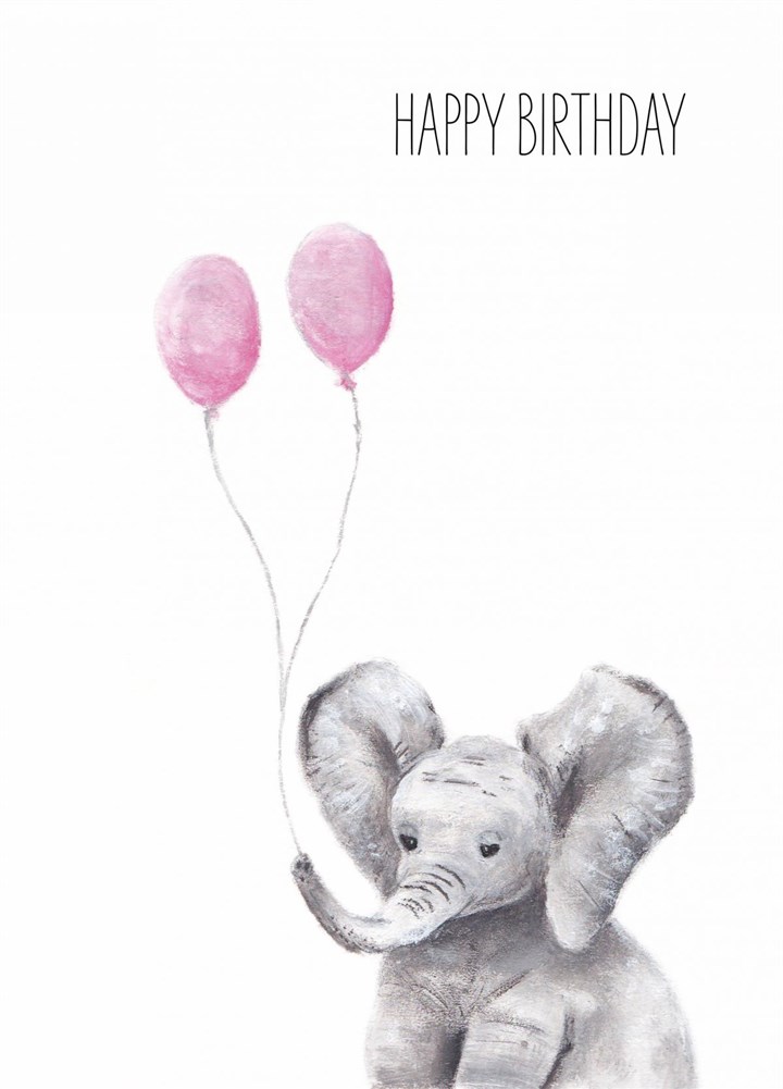 Happy Birthday Elephant Card