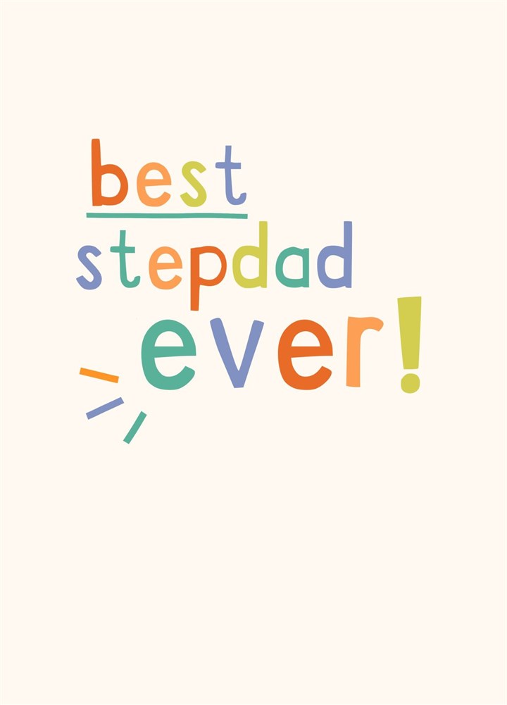 Best Stepdad Ever! Typographic Father's Day Card