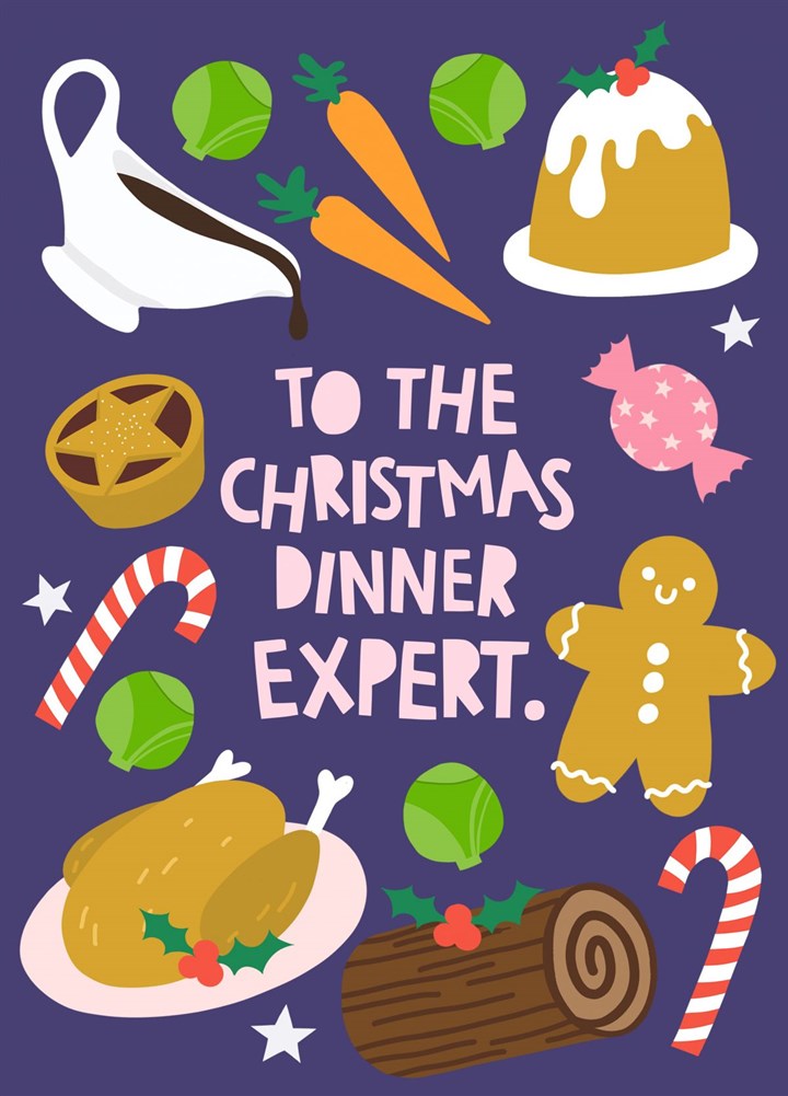 To The Christmas Dinner Expert Card