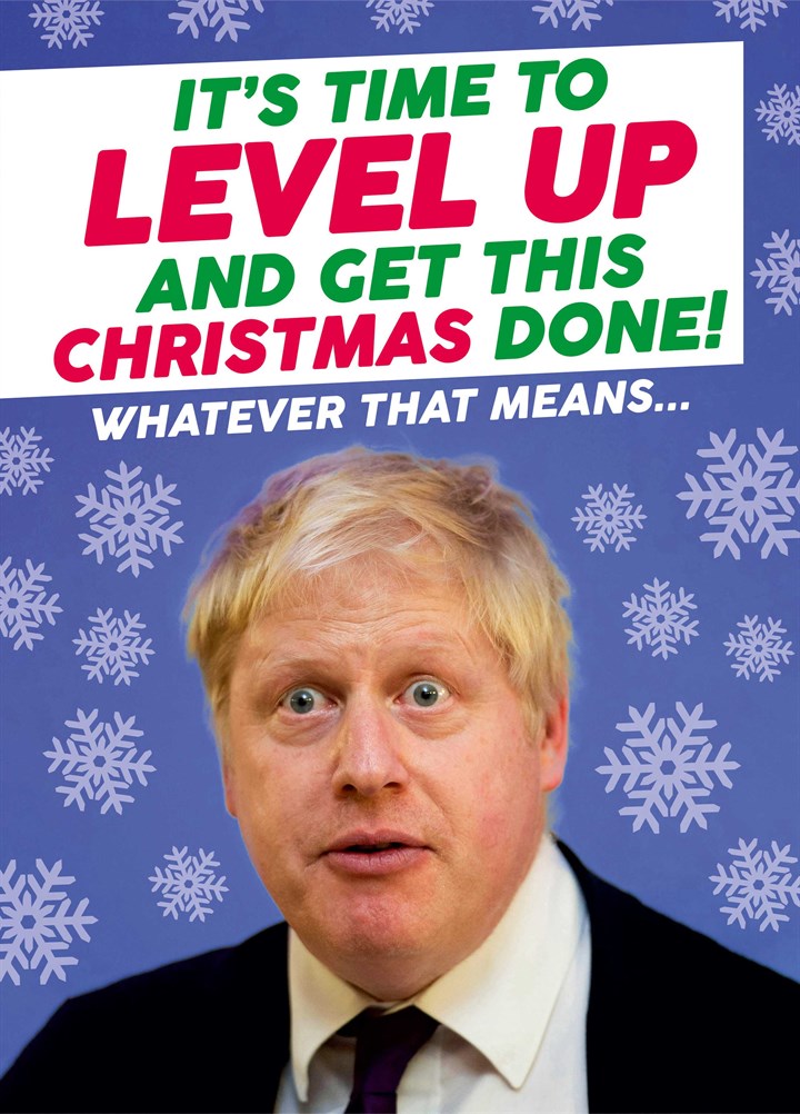 Level Up Boris Christmas Card