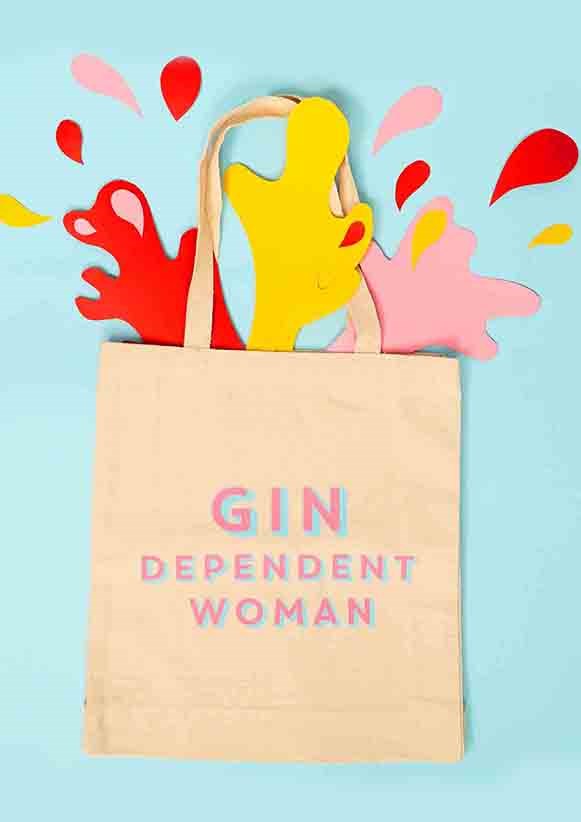 Gin Dependent Woman Tote Bag