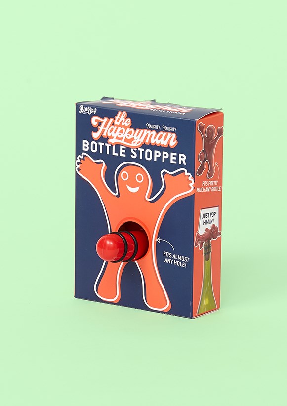 The Happy Man Bottle Stopper
