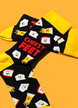 Cheesy Feet Socks. Send them something a little cheeky with this brilliant Scribbler gift and trust us, they won't be disappointed!
