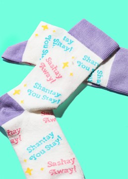 Shantay You Stay Socks. Send them something a little cheeky with this brilliant Scribbler gift and trust us, they won't be disappointed!