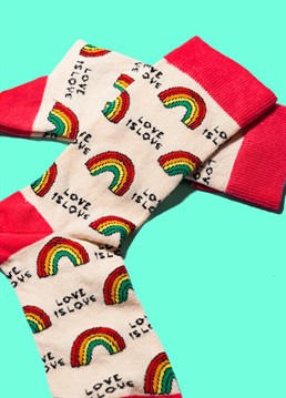 Love Is Love Socks. Send them something a little cheeky with this brilliant Scribbler gift and trust us, they won't be disappointed!