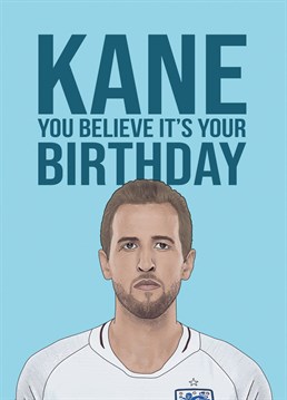 The perfect birthday card for any Tottenham Hotspur or England Football fan, featuring an illustration of Harry Kane. Designed by Bonne Nouvelle.