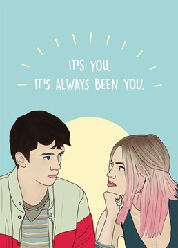 Cute love card for your boyfriend or girlfriend who loves Netflix's Sex Education. Features Otis Milburn & Maeve Wiley and their famous quote "It's You. It's Always Been You." Perfect for Valentine's Day, an anniversary, or just to show you care. Designed by Bonne Nouvelle.