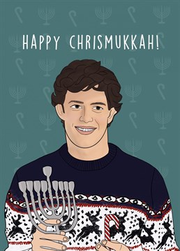 For all those blended families that celebrate both Christmas AND Hanukkah, Seth Cohen has got you covered with his fusion holiday... CHRISMUKKAH! Fans of the early 2000's TV show 'The OC' will know this one well. Designed by Bonne Nouvelle.