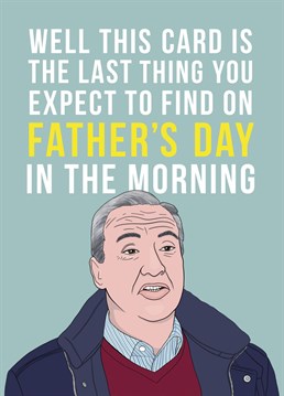 Funny Gavin & Stacey card featuring an illustration of Mick during his less than impressive TV interview. The perfect Father's Day card for any Gavin and Stacey fan. Designed by Bonne Nouvelle.