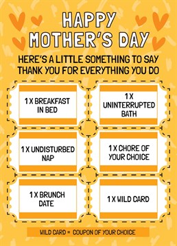 Make her laugh with this cheeky Mother's Day card.