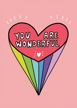 Send this Angela Chick Anniversary card to remind someone that they are wonderful!