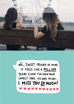 Send SO much love to your faraway friend and let them know just how much you miss their face - Facetime isn't the same! Photo upload design by Angela Chick.