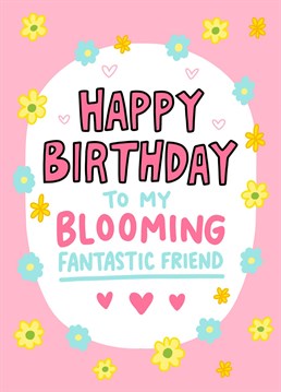 This colourful flower themed card is perfect for sending birthday wishes to your favourite green thumbed friend