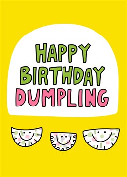 Send your birthday wishes in this cute dumpling card