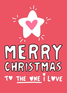 Send your romantic Christmas wishes with this cute Christmas card for couples