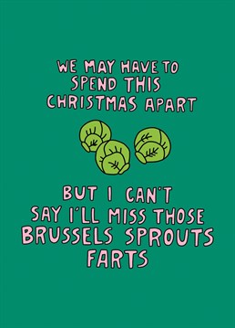 Send a cheeky Christmas message with this funny sprouts card