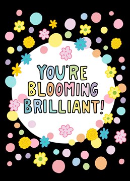 Let someone know you're thinking of them with this colourful floral themed card