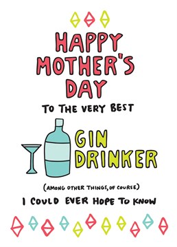 She can drink you under the table, and that's not a bad thing! Let you're Mum, you're beginning to following in her footsteps with this hilarious Mother's Day card by Angela Chick.