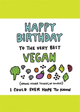 A card for the plant lover in your life'or hater considering they eat them? A birthday card designed by Angela Chick.