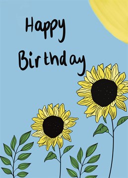 This Birthday card is perfect to give to anyone who loves summer, sunflowers or just nature in general. It is a simple yet beautiful design that is colourful and fun as well as being sophisticated.