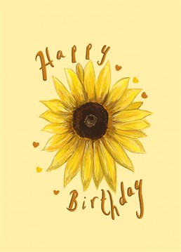 Send your loved ones birthday wishes with this bright sunflower card