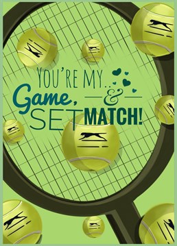 Send your loved one this Wimbledon/tennis themed Anniversary card and let them know they're you're game, set and match!