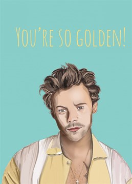 This Harry styles 'you're so golden' Anniversary card is perfect for any occasion!