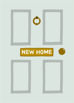 Send this cute illustrated front door card to celebrate a new home!