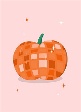 Disco pumpkin! Send this cute card for October birthdays or to celebrate halloween. Designed by Amelia Ellwood
