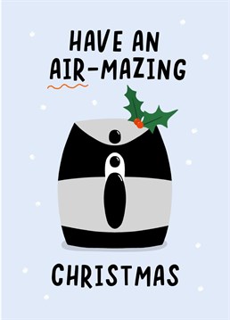 Send an air fryer lover this funny airfryer pun Christmas card!