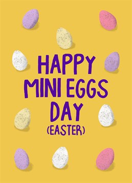 Send this funny easter card to a mini egg lover! Designed by Amelia Ellwood