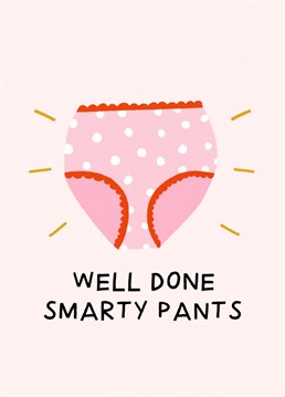 Send this cute card to celebrate getting into university, passing exams or graduating!
