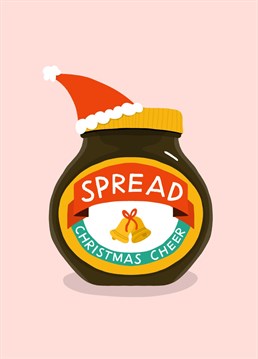 Spread Christmas cheer! Send this funny marmite Christmas card to your marmite loving friend. Designed by Amelia Ellwood