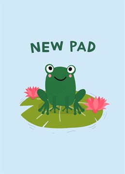 Send this cute lily pad inspired new home card to celebrate a house warming.