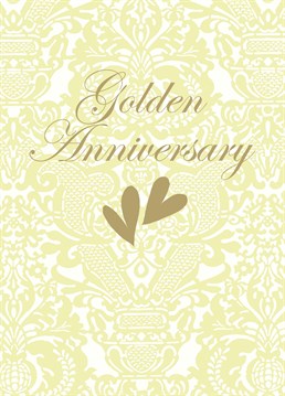 Send this elegant golden anniversary card by Art File to a very special couple on a very special day.